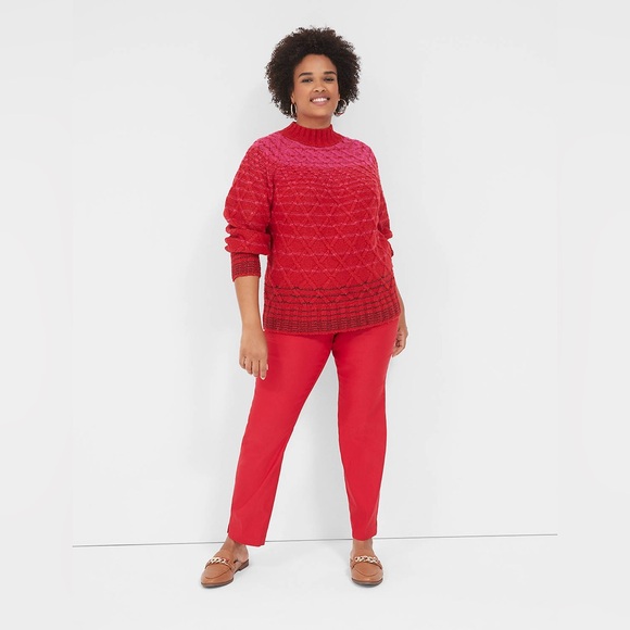 Lane Bryant Mock-Neck Cable Sweater NWT - Picture 3 of 6